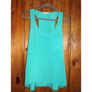 Lush Aqua Sleeveless Top